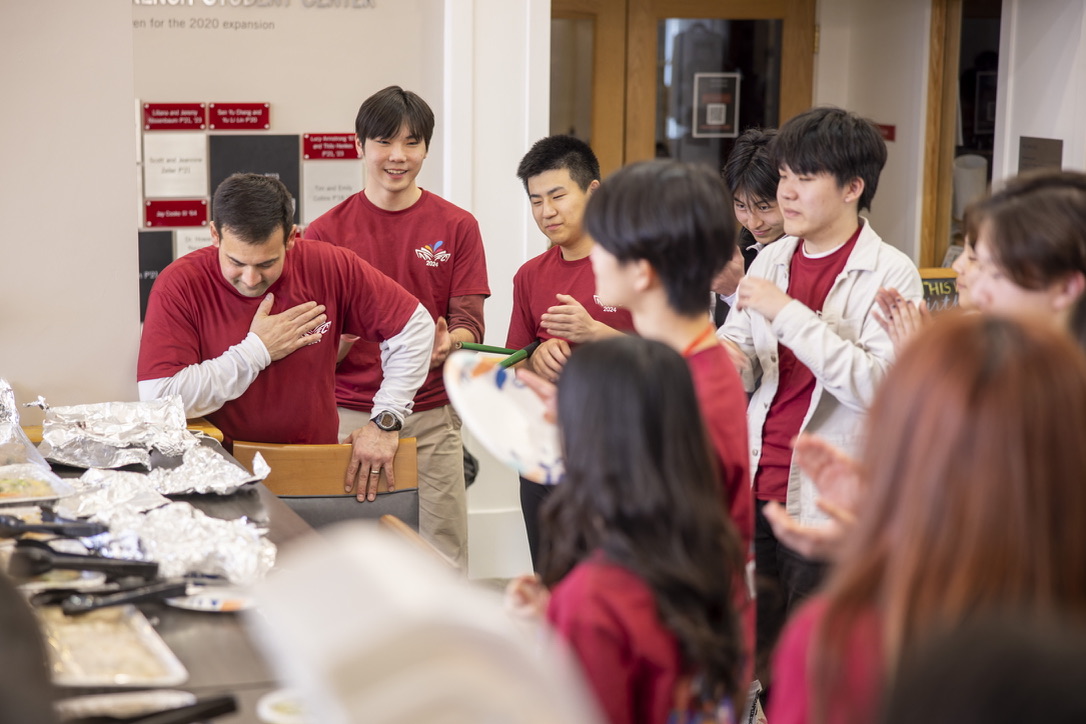 Students celebrating together at AAFC